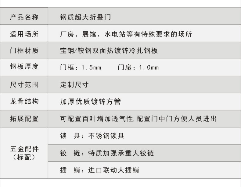 大尺寸鋼質折疊門1